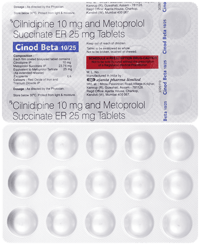 Cinod Beta 10/25 Tablet ER