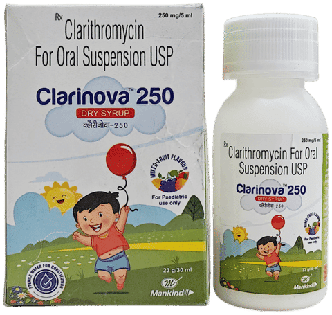 Clarinova 250mg Dry Syrup Mix Fruit