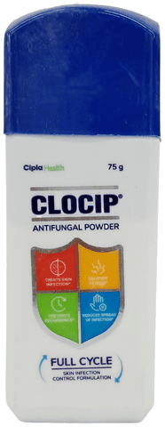 Clocip Anti-Fungal Dusting Powder | For Skin Infections, Itching, Rashes