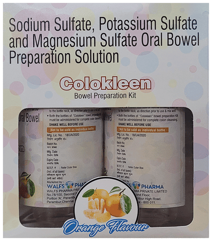 Colokleen Bowel Prepration Kit (177ml Each) Orange