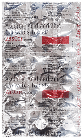 Zascor Chewable Tablet Lemon & Honey Sugar Free