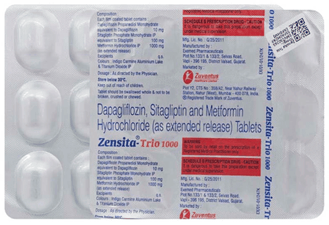 Zensita Trio 10mg/1000mg/100mg Tablet ER