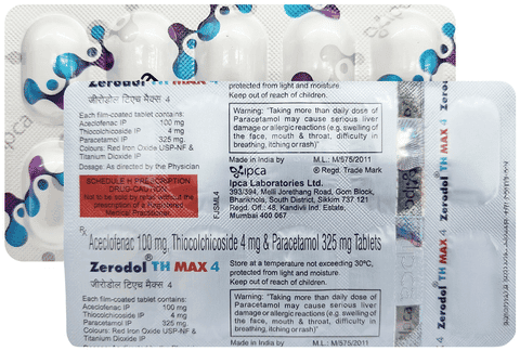 Zerodol TH Max 4mg/100mg/325mg Tablet