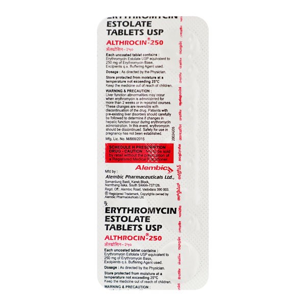 ALTHROCIN 250MG TABS 10`S