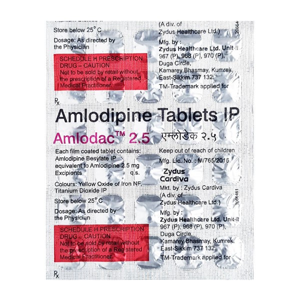 AMLODAC 2.5MG TABS 15'S
