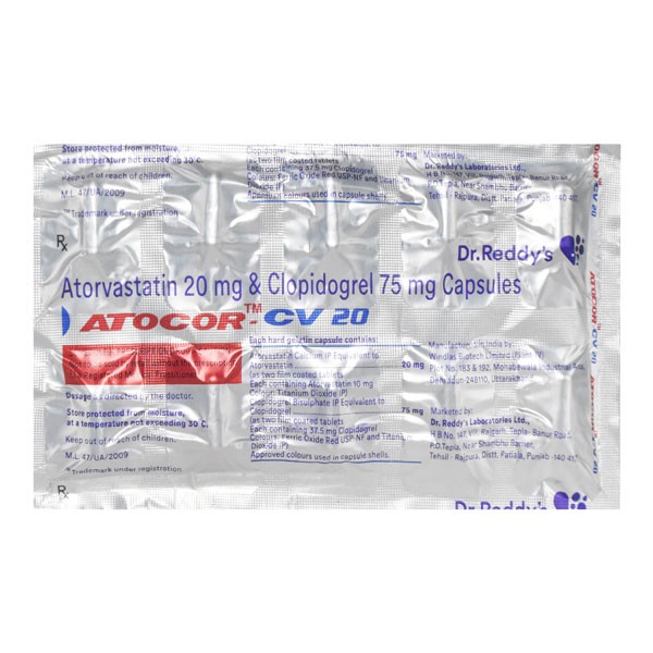 ATOCOR CV 20MG CAP 10 S