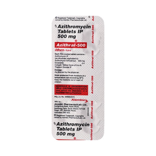 AZITHRAL 500MG TABS