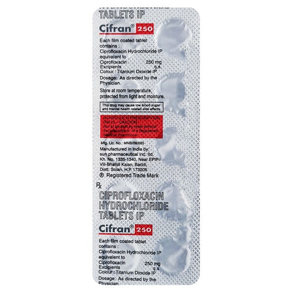CIFRAN 250MG TABS 10`S