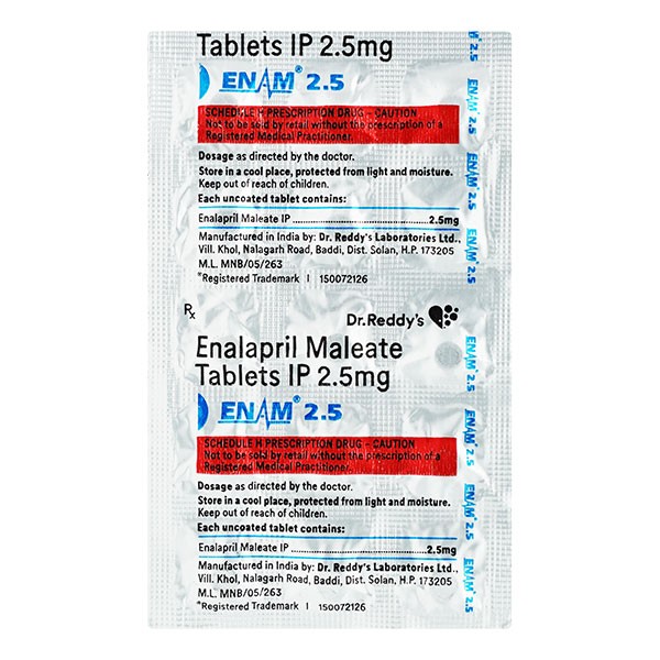 ENAM 2.5MG TABS 15