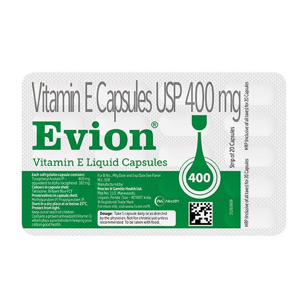 EVION-400MG-CAPS 20`S
