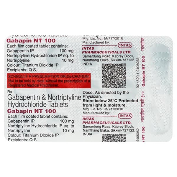 GABAPIN NT 100MG 15`S
