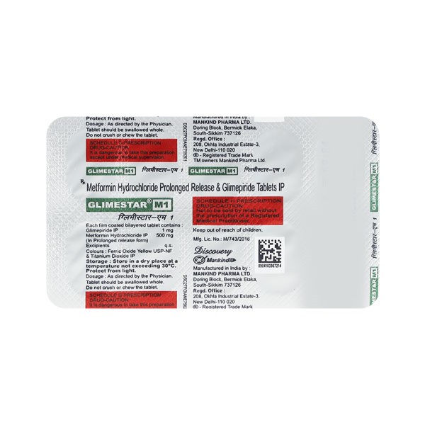 GLIMESTAR M 1MG 10`S