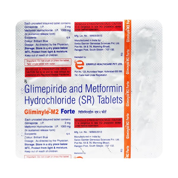 GLIMINYLE M2 FORTE TAB 15'S