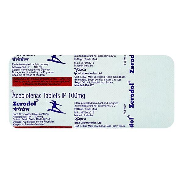 ZERODOL 100-MG TAB 10'S